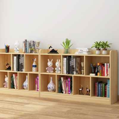 儿童实木书架落地组合书柜收纳架置物架子家用学生小储物柜书房