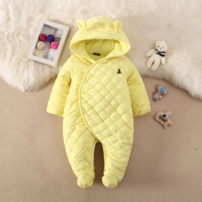 新款0-1岁新生儿外出服宝宝加厚棉衣连体衣秋冬棉袄婴儿外套