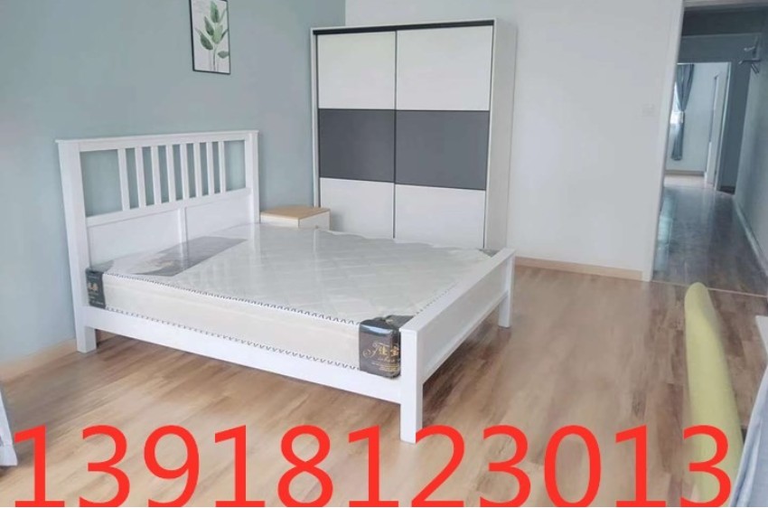 白色欧式实木烤漆床宜家床实木双人床1.5米1.8米欧式床美式床公寓