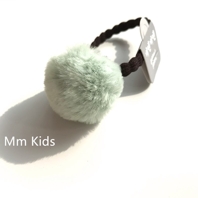 韩国儿童头绳秋冬彩色毛球发圈可爱宝宝皮筋发绳头饰