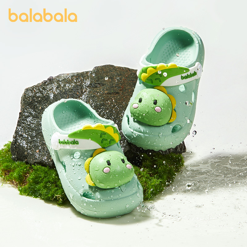 巴拉巴拉儿童拖鞋女童宝宝洞洞鞋夏季可爱卡通小童防滑男童凉拖鞋