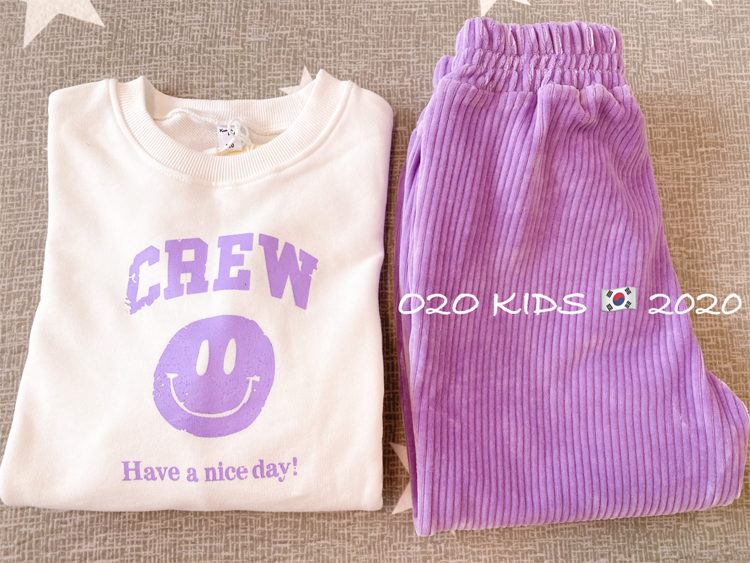 O2O KIDS韩国款潮流儿童运动套装卫衣男女宝宝运动装裤两件套外套
