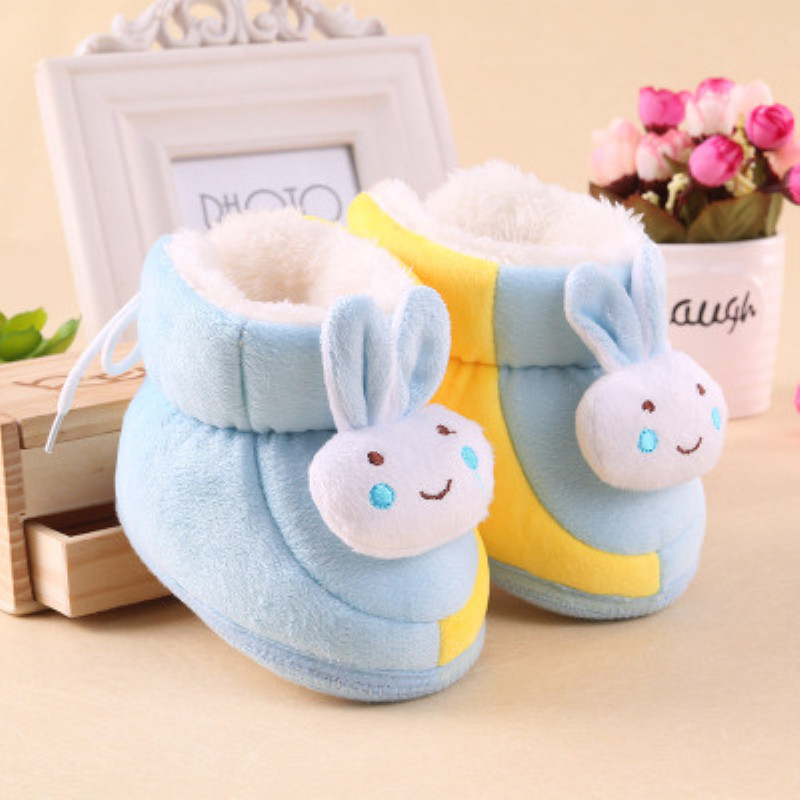 婴儿棉鞋加厚加绒宝宝学步鞋0 12个月冬季保暖新生儿防滑专柜正品