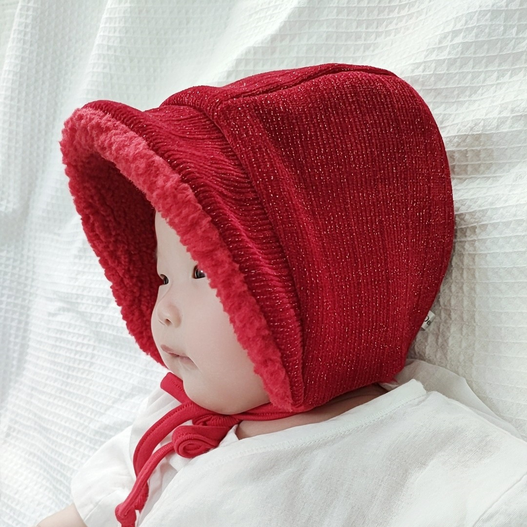 婴儿帽子秋冬季加绒保暖宝宝冬款防风护耳脸帽婴幼儿冬天外出帽