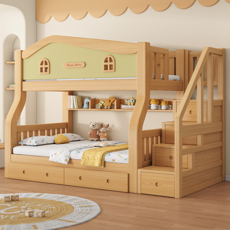 实木上下铺双层床高低床小户型成人姐弟床s型上下床子母床儿童床