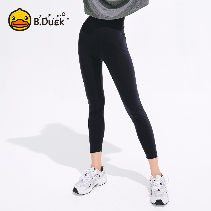 B.Duck2023瑜伽夏新款显瘦高弹力紧身运动健身高腰专业运动长裤