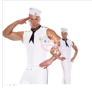 男装警察制服 海军装 角色扮演男士水手服装 男士制服cosplay水手
