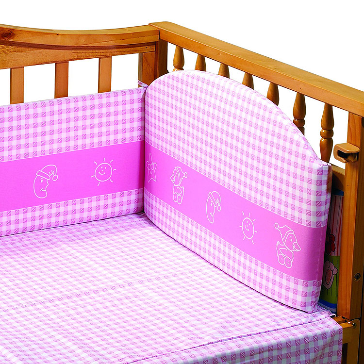 好孩子/小龙哈彼床围LFW101-F207/E182件组合黄/粉色婴儿床上用品