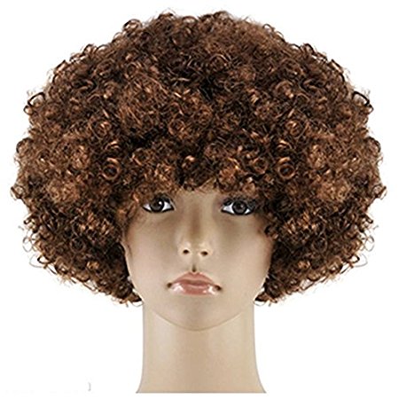 Dasbayla Unisex Afro Short Wig Curly Multicolour Halloween