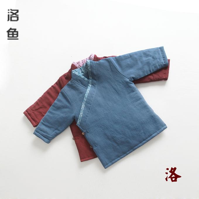 手工宝宝男女小婴儿童秋冬装复古棉袄长袍中国风式汉服外套棉衣服