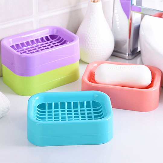 居家双层沥水肥皂盒创意浴室卫生间手工皂架洗脸香皂盒塑料皂托