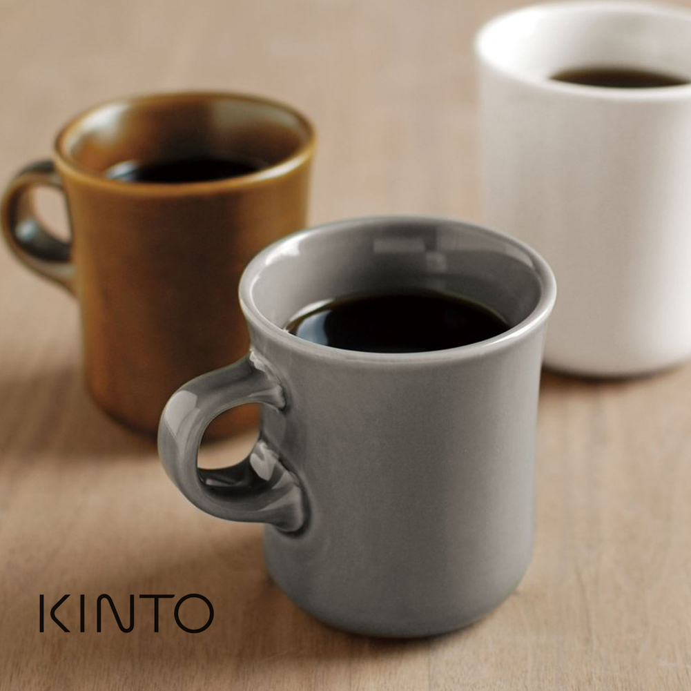 日本进口KINTO经典简约纯色陶瓷马克杯咖啡冲泡杯水杯果汁杯 茶杯