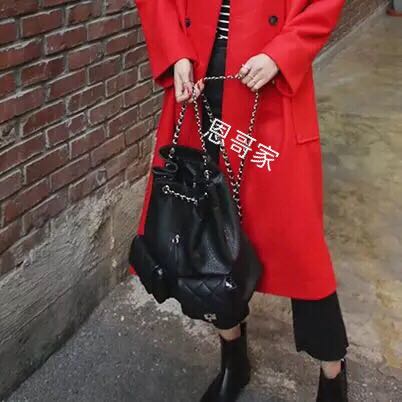 韩国女包菱格大兜中包时尚休闲链条背包双肩包妈咪袋 度假旅游包