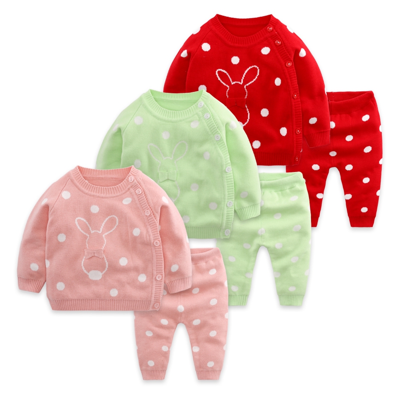 宝宝毛衣开衫套装春装婴儿线衣婴幼儿针织衫男童女童纱衣0-1-2岁