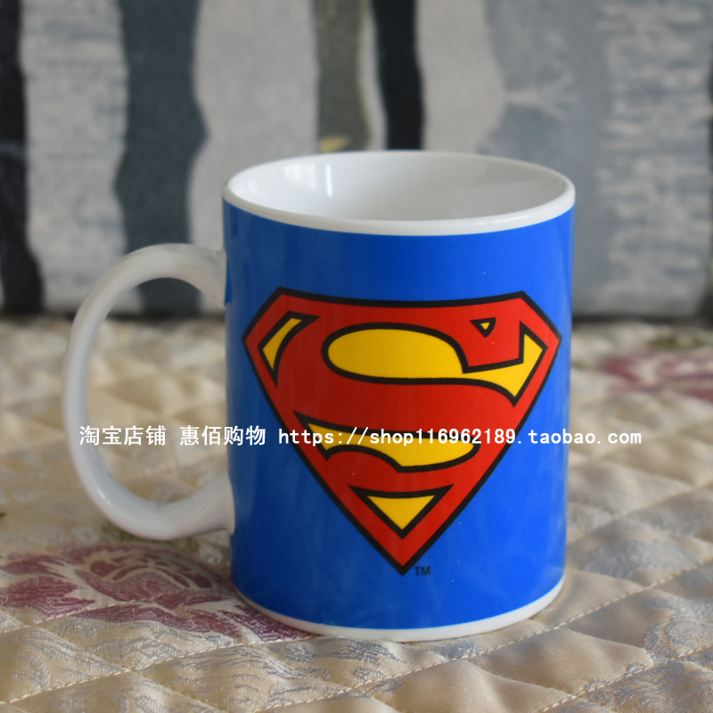 超人杯子马克杯漫威复仇者联盟绿灯侠儿童水杯卡通陶瓷杯子咖啡杯
