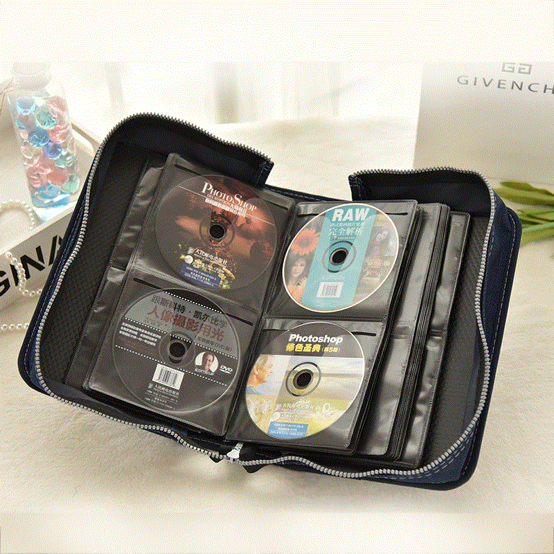包邮 牛仔布大容量光盘软件包 CD盒DVD光碟包收纳盒车载碟片CD包