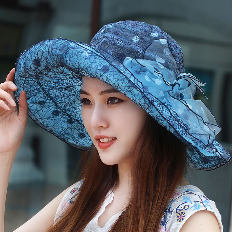 帽子女夏天遮阳帽女潮夏季韩版太阳帽女防晒可折叠防紫外线沙滩帽