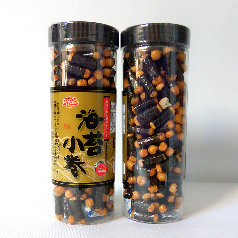 台湾ssy海苔小卷瓶装120g宝宝零食辅食热销人气款 满2罐包邮