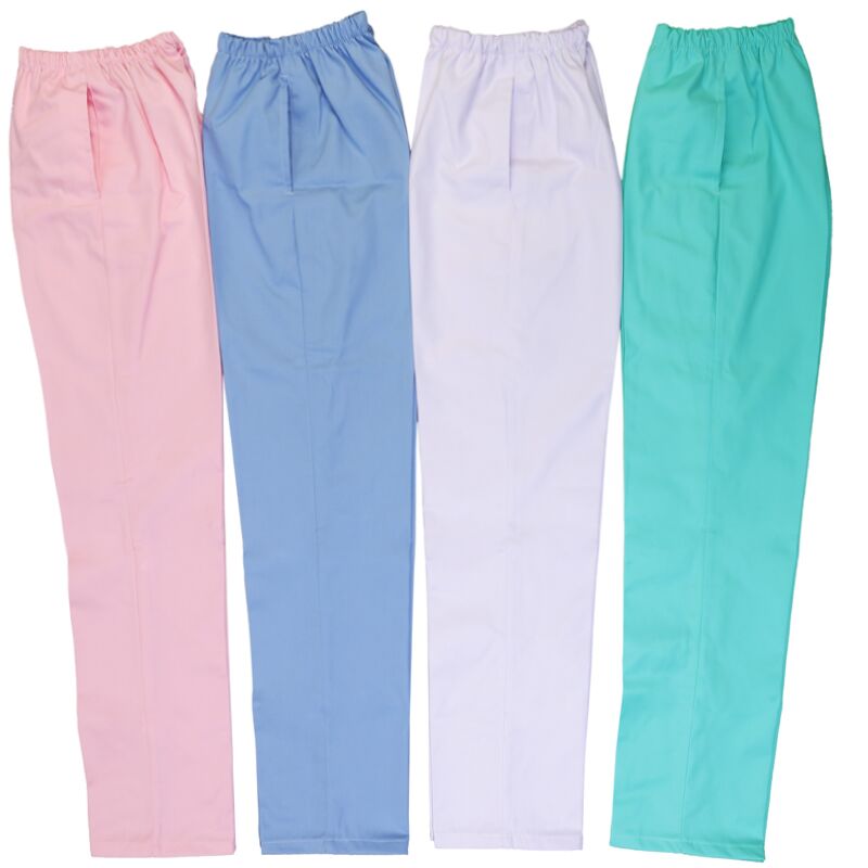 护士裤白色春夏季护士裤蓝粉绿色松紧腰工作裤子四季款加肥加大码