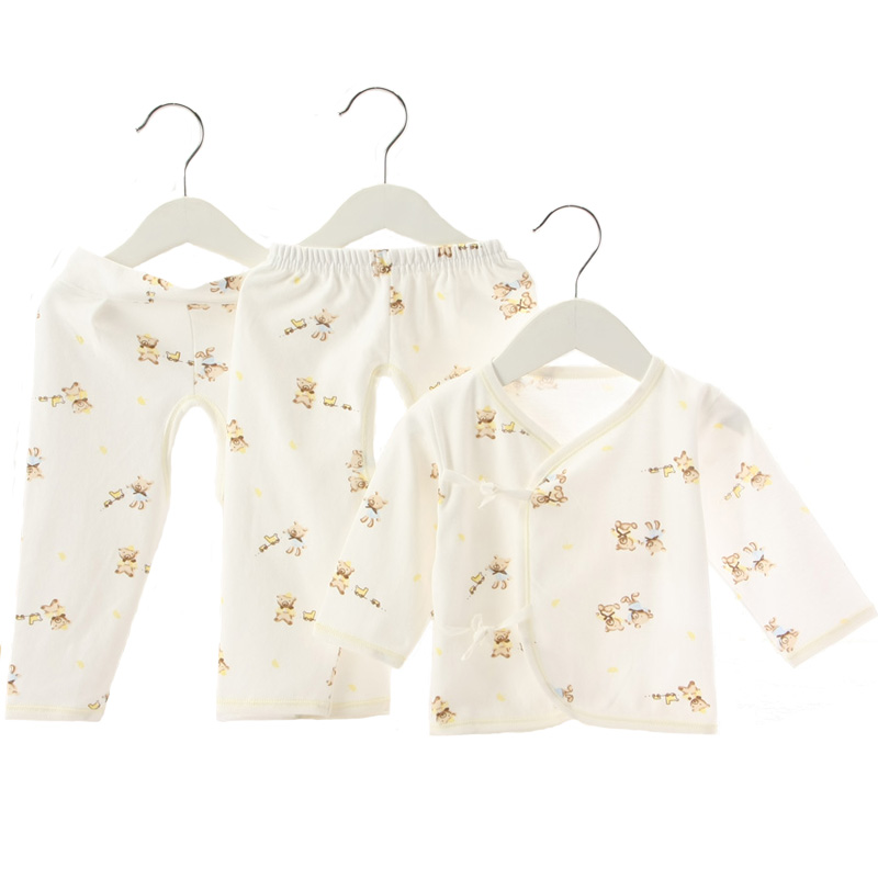 婴儿内衣纯棉套装新生儿春秋0-3个月初生 夏季和尚服贴身打底衣服