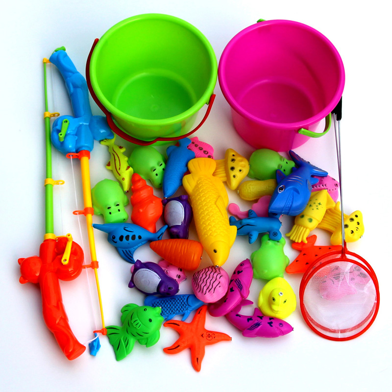 钓鱼玩具儿童益智磁吸大号早教宝宝戏水钓鱼玩具儿童1一3岁磁性鱼