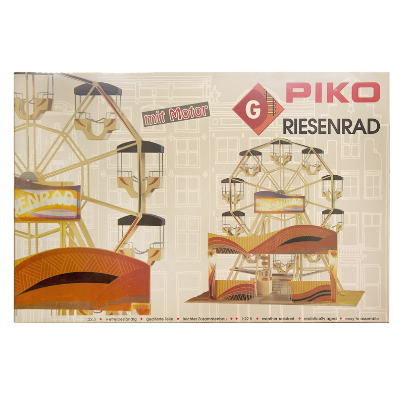 PIKO比高游乐园摩天轮#62101建筑场景拼插电动积木模型1:22.5玩具
