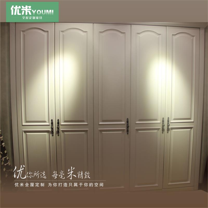重庆市欧式衣柜开门滑门全屋整体家具定制衣帽间北欧白色现代简