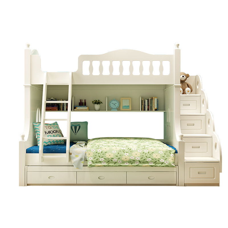 欧宝莱 儿童成套家具 地中海高低床子母床双层床卧室套房组合
