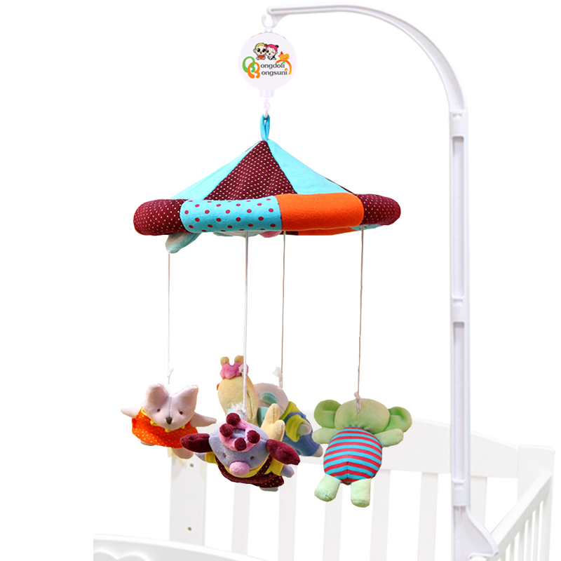 婴儿床铃布艺0-1岁宝宝床头铃新生儿摇铃安抚玩具婴儿床床挂包邮