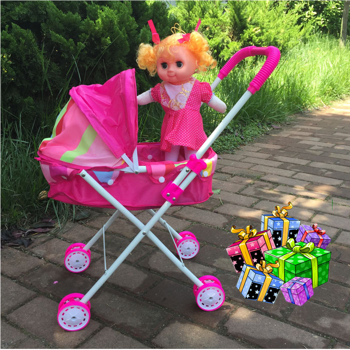 儿童玩具推车带娃娃宝宝女童女孩婴儿过家家玩具小推车玩具手推车