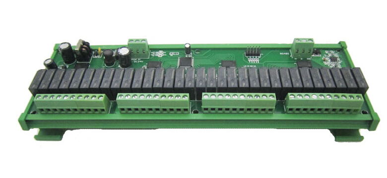 32路RS485 IO扩展模组32路继电器模块 32路串口控制开关板