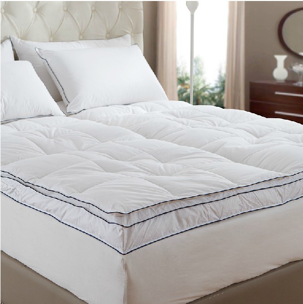 瑞士五星级酒店 加厚双层立体10厘米羽绒床垫床褥 95%白鹅绒床垫