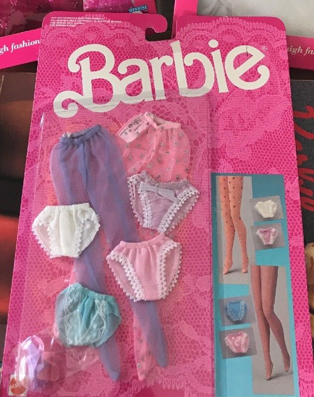 Barbie 80年代 绝版古董芭比娃娃 内裤丝袜 衣服配饰