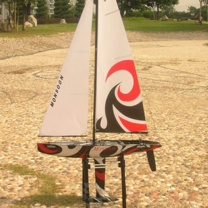 天天乐航模 季风900出口京剧脸谱版 2.4G四通遥控帆船模型 纯风力
