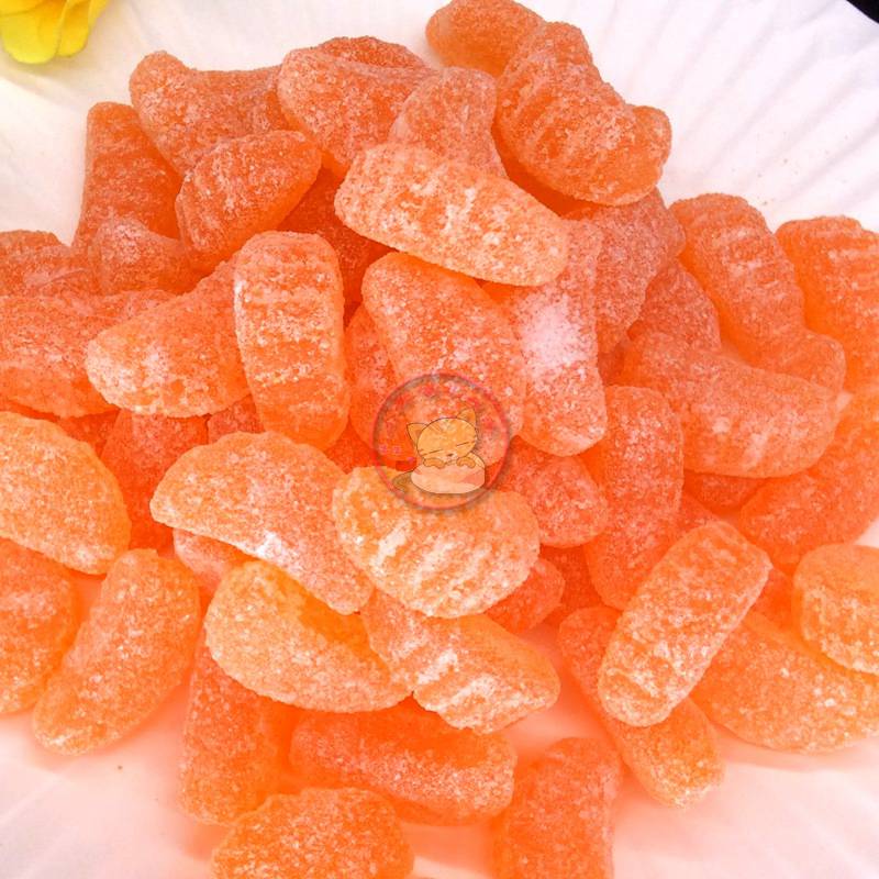 6份包邮老式糖果80后童年怀旧零食桔子糖 橘子瓣糖 果味软糖250g