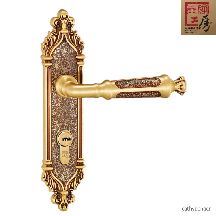 泰好工房泰好铜锁 现代简欧式全铜卧室内房木门锁把手TH58-2928
