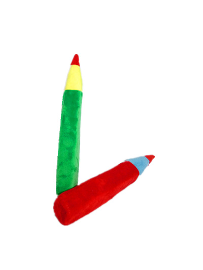 新品大号儿童玩具笔学校趣味运动会表演摄影毛绒铅笔道具七彩画笔
