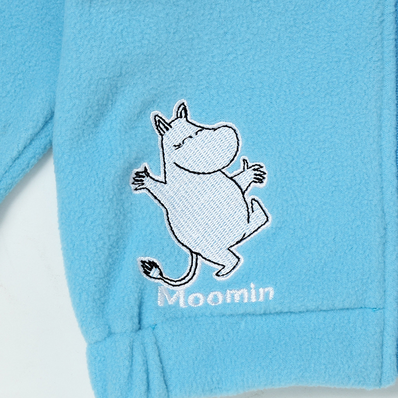 Moomin姆明童装婴儿童摇粒绒外套男女童卡通上衣连帽拉链开衫卫衣