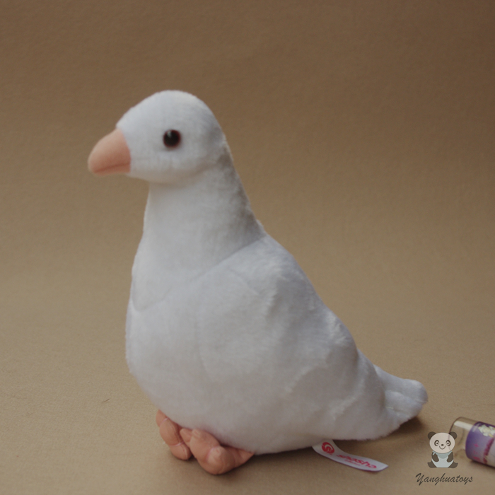 毛绒玩具仿真动物白鸽子公仔儿童玩偶生日礼品和平鸽信鸽娃娃