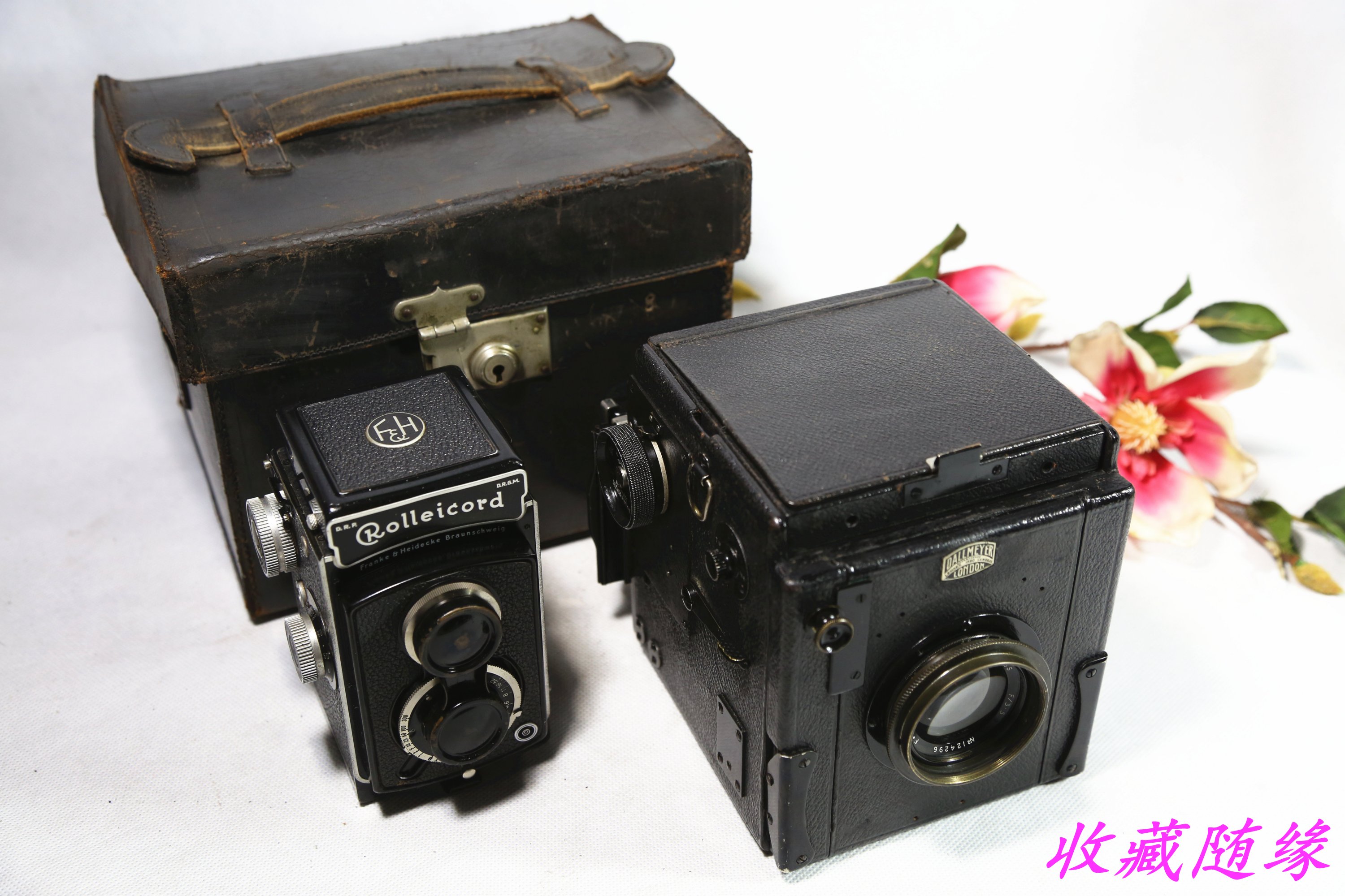英国刀梅新闻大画幅折叠烟囱式胶卷胶片干板两用机械1960古董相机