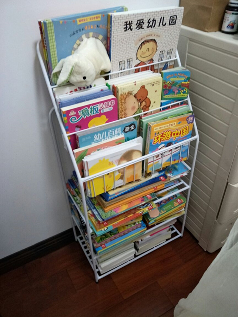 铁秀才儿童书架宝宝绘本架简易书报架学生幼儿园图书柜展示架包邮