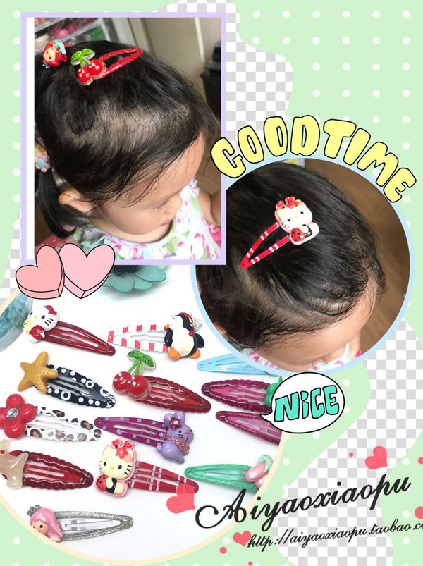 韩 国儿童发饰海星宝宝BB夹 女童发夹发卡 小童发饰 水滴夹对夹