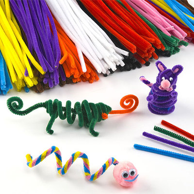 100根毛根扭扭棒 彩色毛绒条 幼儿园益智玩具儿童diy手工制作材料