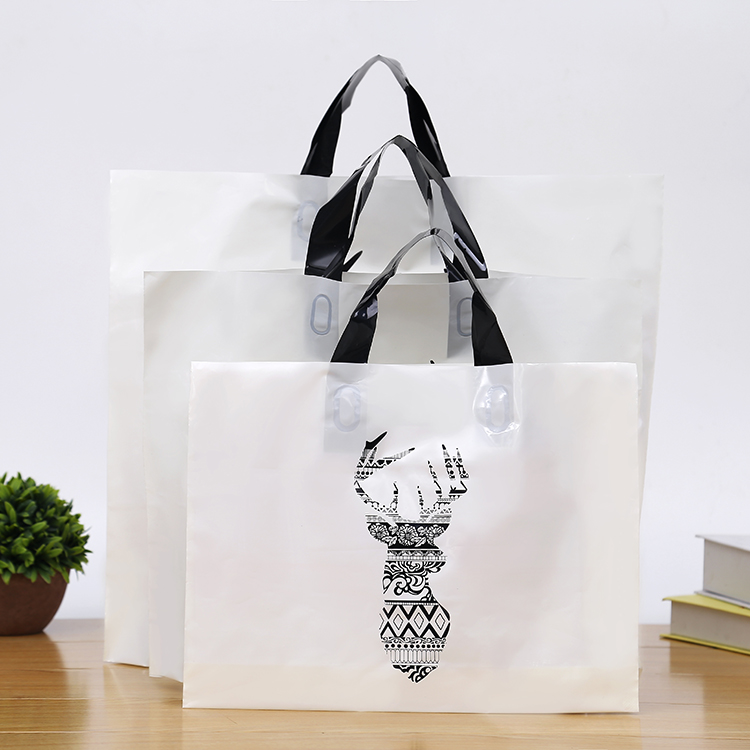 定制加厚几何鹿韩版服装店手提袋手拎袋女装塑料袋pe购物胶袋