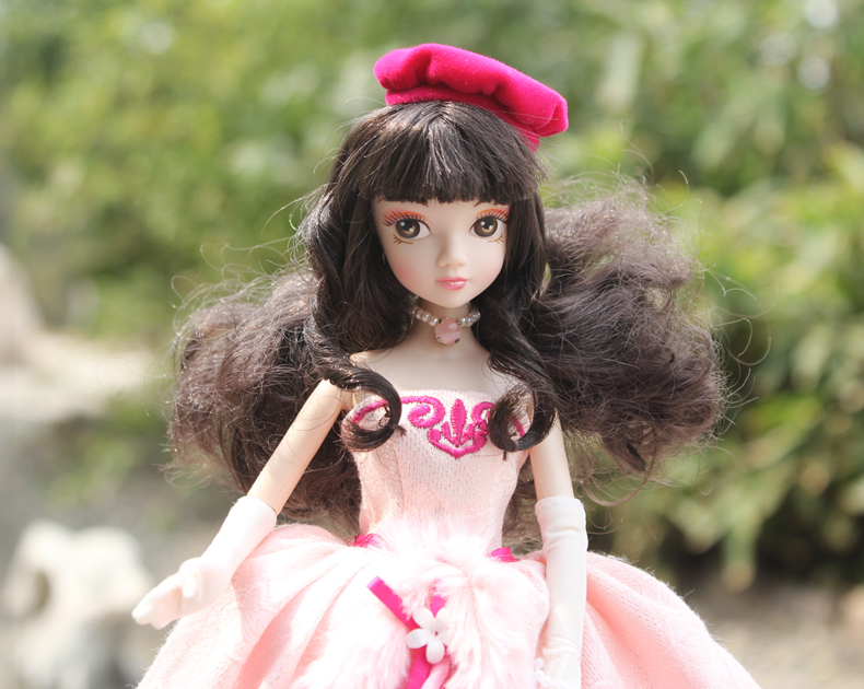 可儿娃娃迎春粉色时尚礼服公主仿真洋娃娃女孩玩具儿童礼物6126