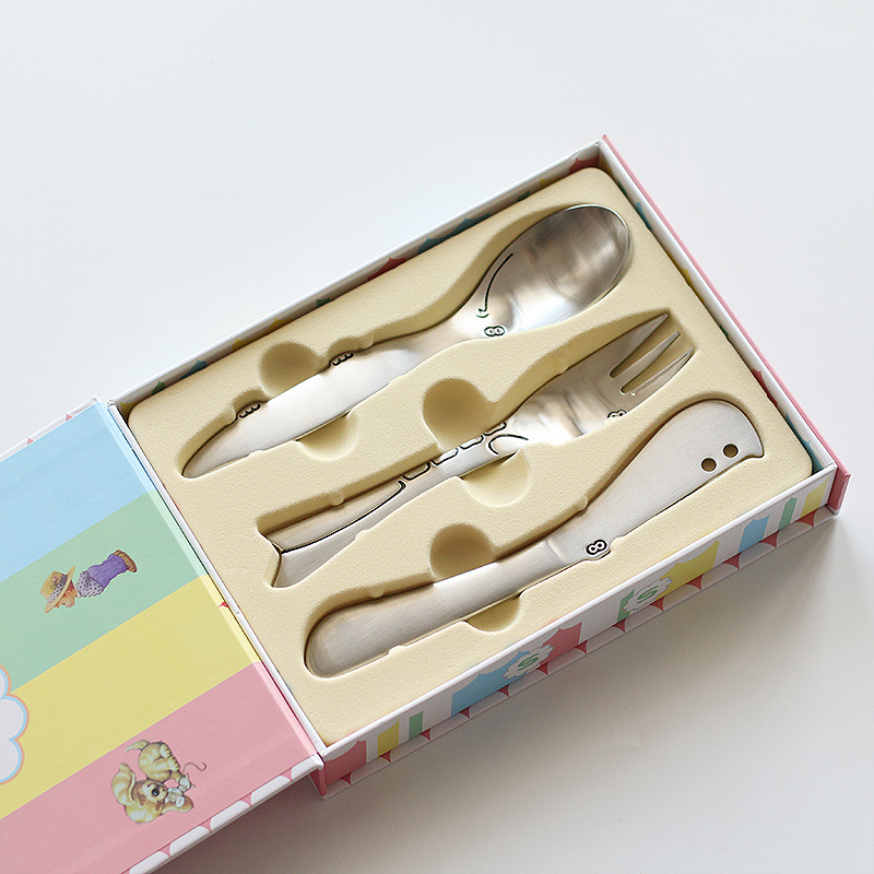 304不锈钢西餐刀叉创意卡通儿童餐具礼品 儿童节礼品餐具可爱刀叉