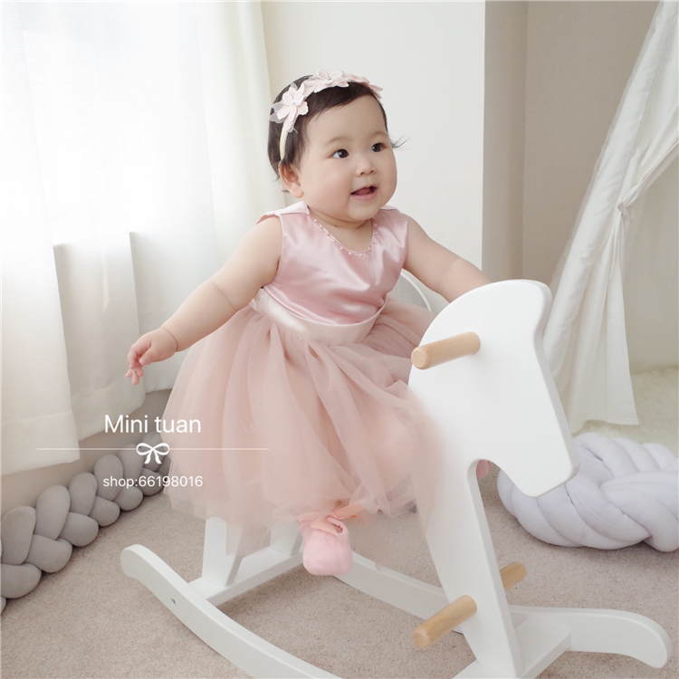 minituan定制婴童装韩国宝宝满月百日六一礼服婴儿童公主夏蓬蓬裙