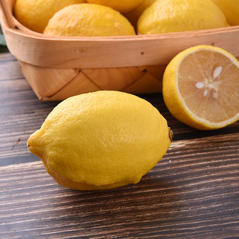 黄柠檬大果1枚180g左右 新鲜A级黄柠檬 菜市场沃鲜汇