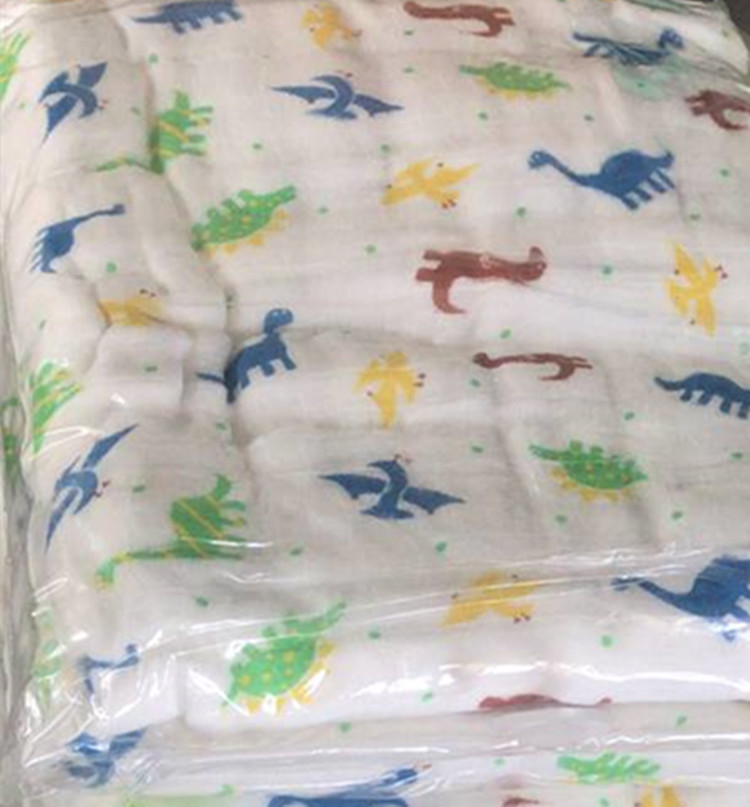 出口欧洲 宝宝婴儿六层全棉纯棉纱布毯抱巾盖巾垫巾小被子 120cm