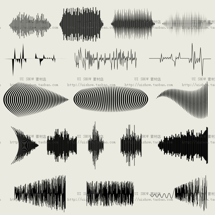 声音道轨迹波纹纹理图案波形图震动形状背景示意设计矢量图片素材